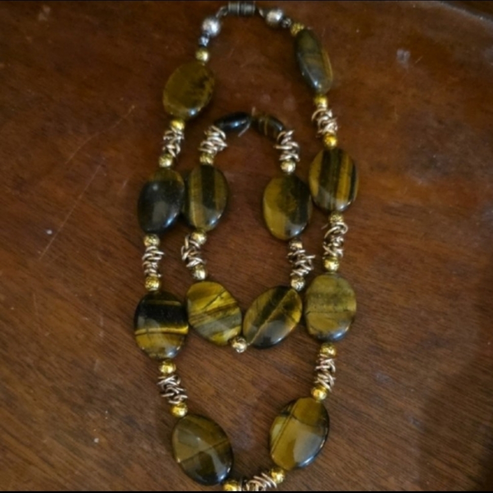 NEW Genuine Gemstone Wire Wrapped JewelrySet large stones